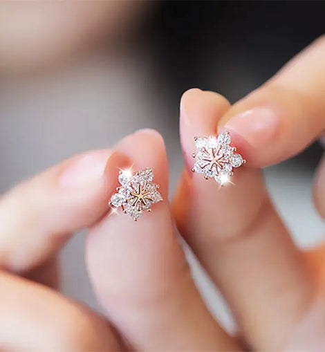 Snowflake Stud Earrings