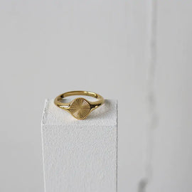 Minimalist Dainty Rays Ring