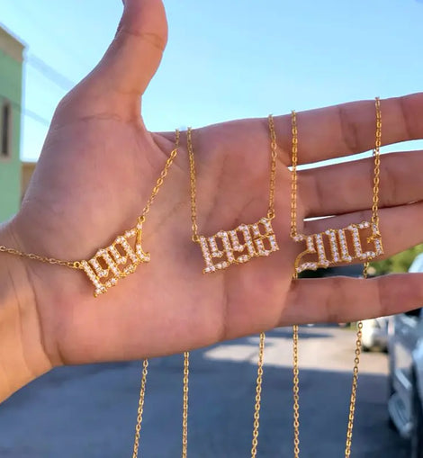 Birth Year Number Necklace