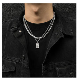 Double Layer Cuban Chain Necklace