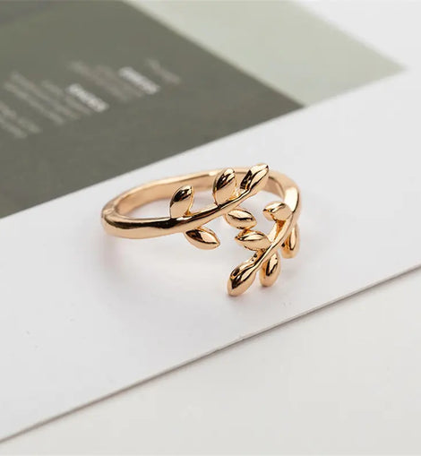 Olive Grove Leaf Ring