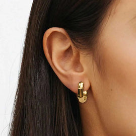 Bamboo Circle Hoop Earrings