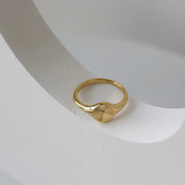 Minimalist Dainty Rays Ring